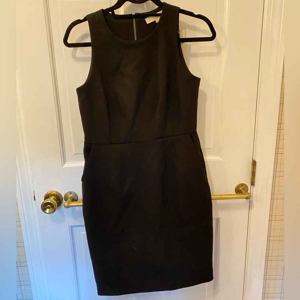 NWT LOFT Classic Black Shift Dress size 4P